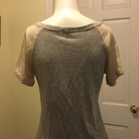 Anthropologie sweatshirt top with silky sleeves - Picture 2 of 6